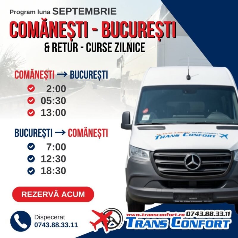 program septembrie transconfort microbuz comanesti bucurest