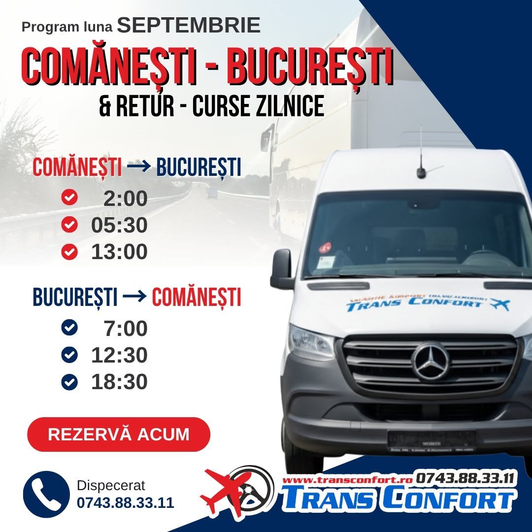 program septembrie transconfort microbuz comanesti bucurest